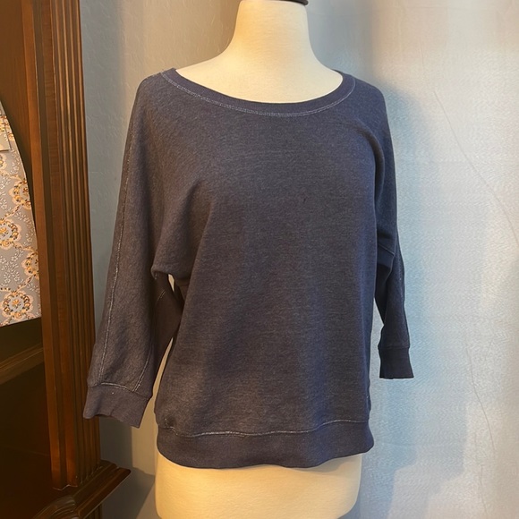 Juicy Couture Corset Navy long sleeve top cool back tie detail 3/4 sleeve - Picture 2 of 7